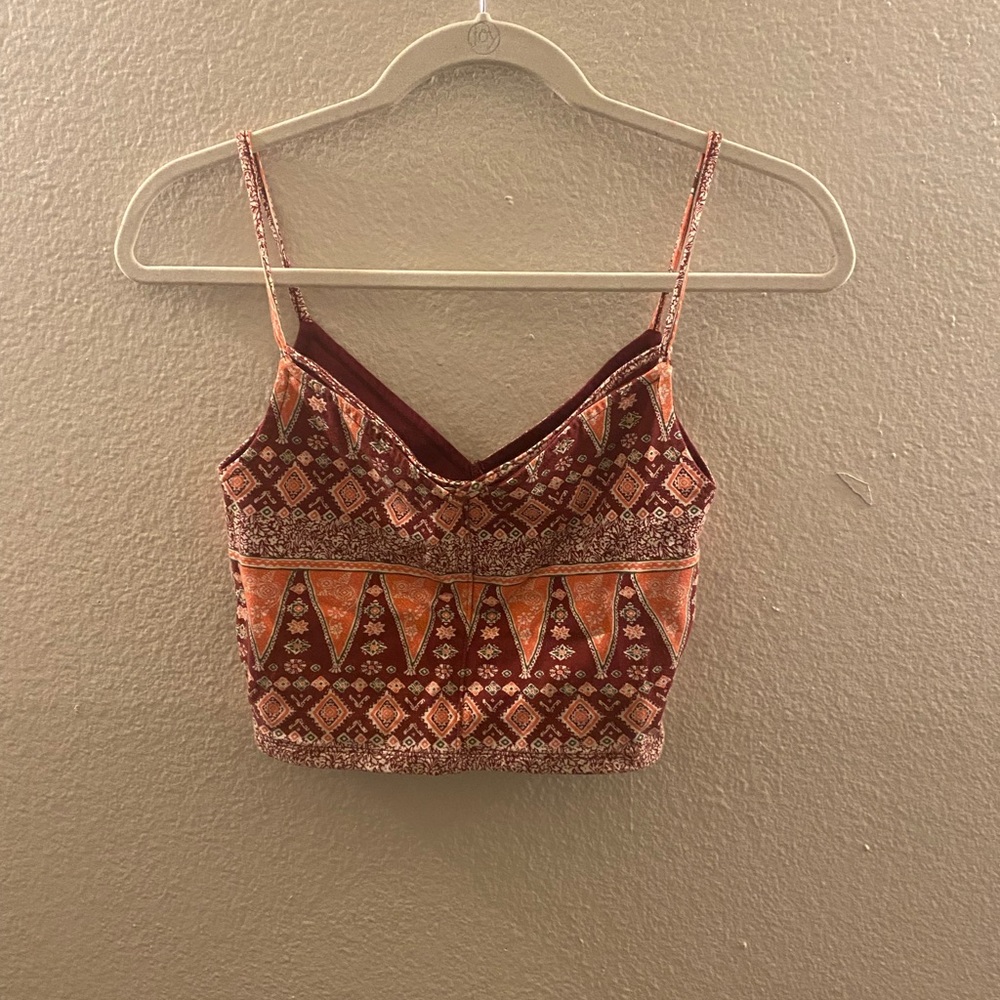 Hollister Crop Tank Top Tribal Patterned Summer
